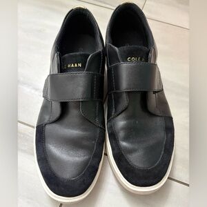 Cole Haan Black Leather Slip-On Loafers